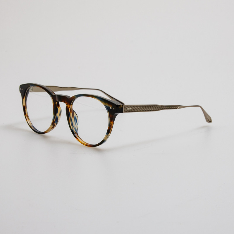 LINDA FARROW Kaan Oval Optical Frame in Earth Horn outlook