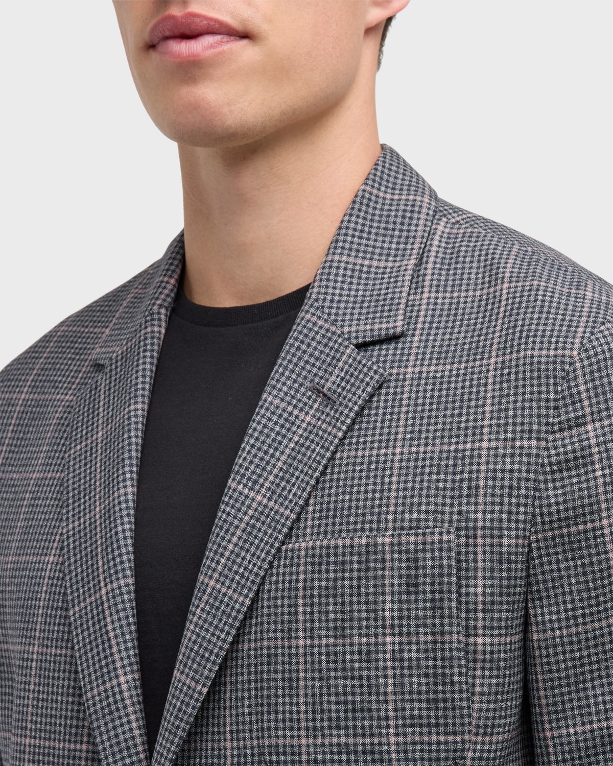 Men's Wool Windowpane Check Sport Jacket - 2