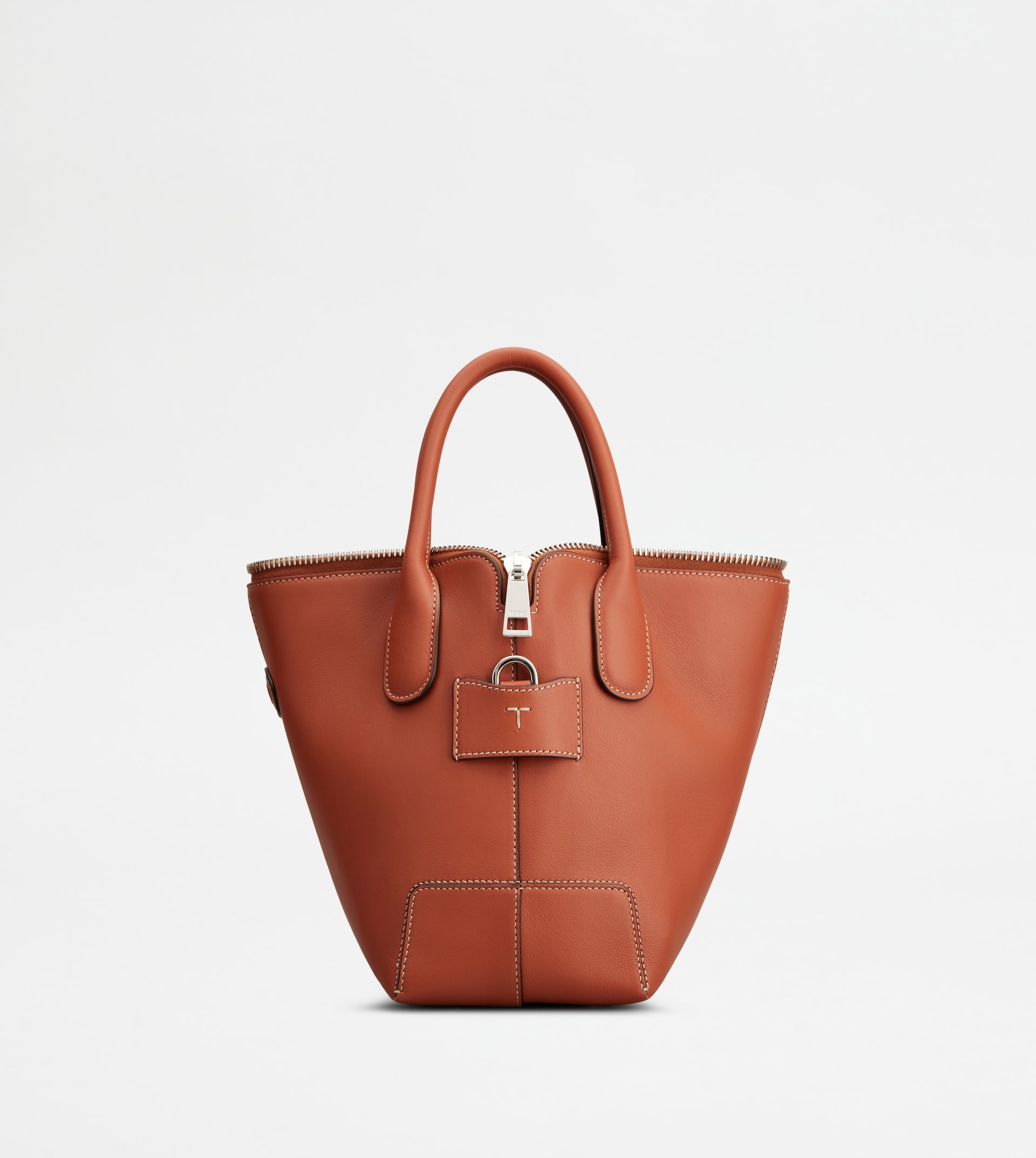 TOD'S DI BAG SWING IN LEATHER MINI - BROWN - 1