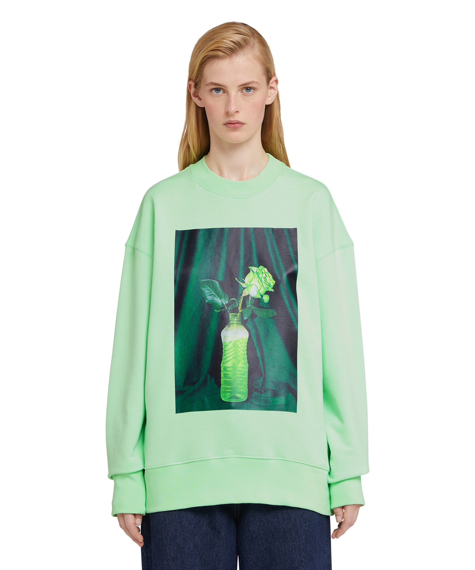 Organic cotton crewneck t-shirt from the MSGM Fantastic Green Capsule - 6