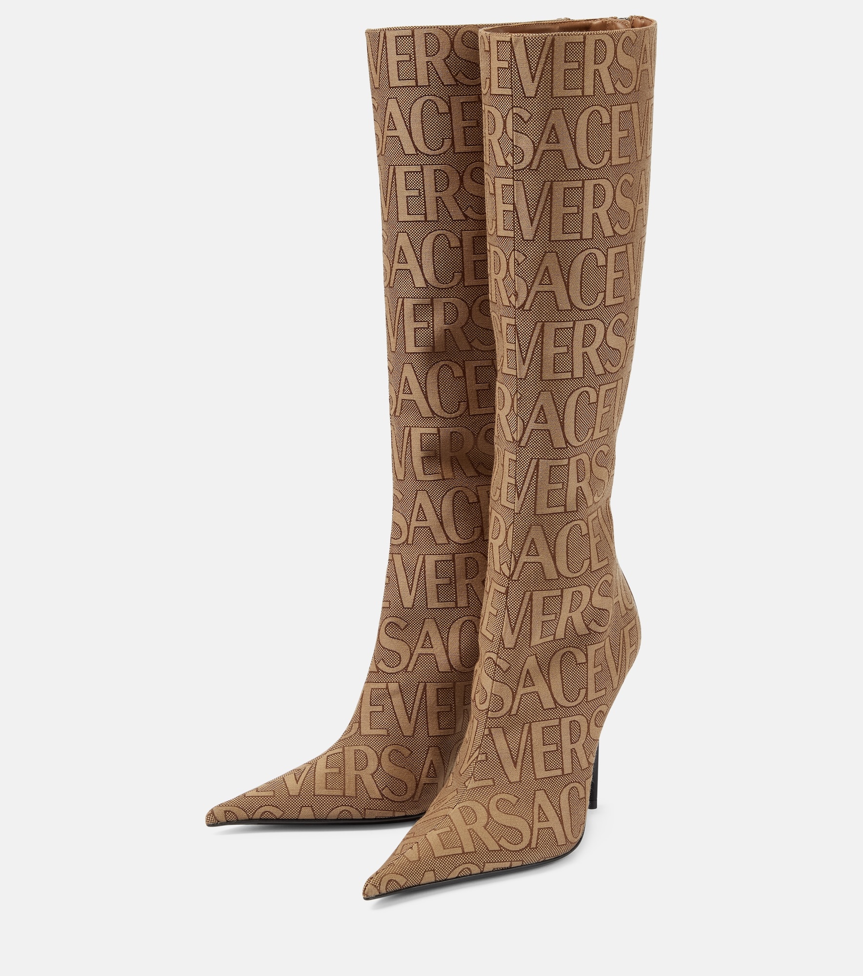 Versace Allover knee-high boots - 5