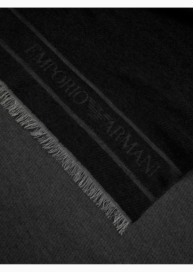 EMPORIO ARMANI Jacquard logo stole outlook