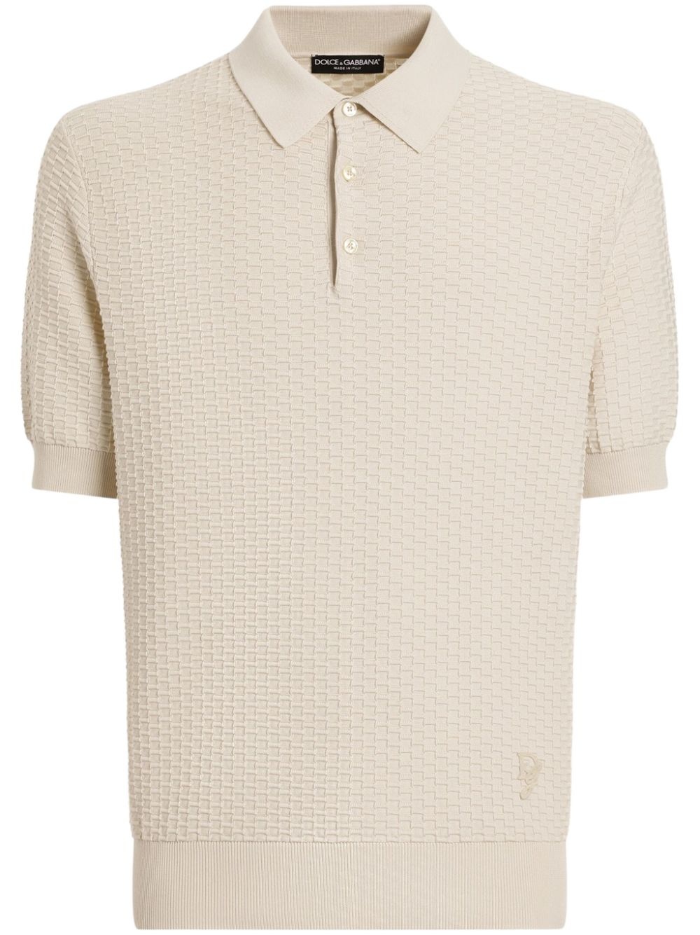 knitted polo shirt - 1