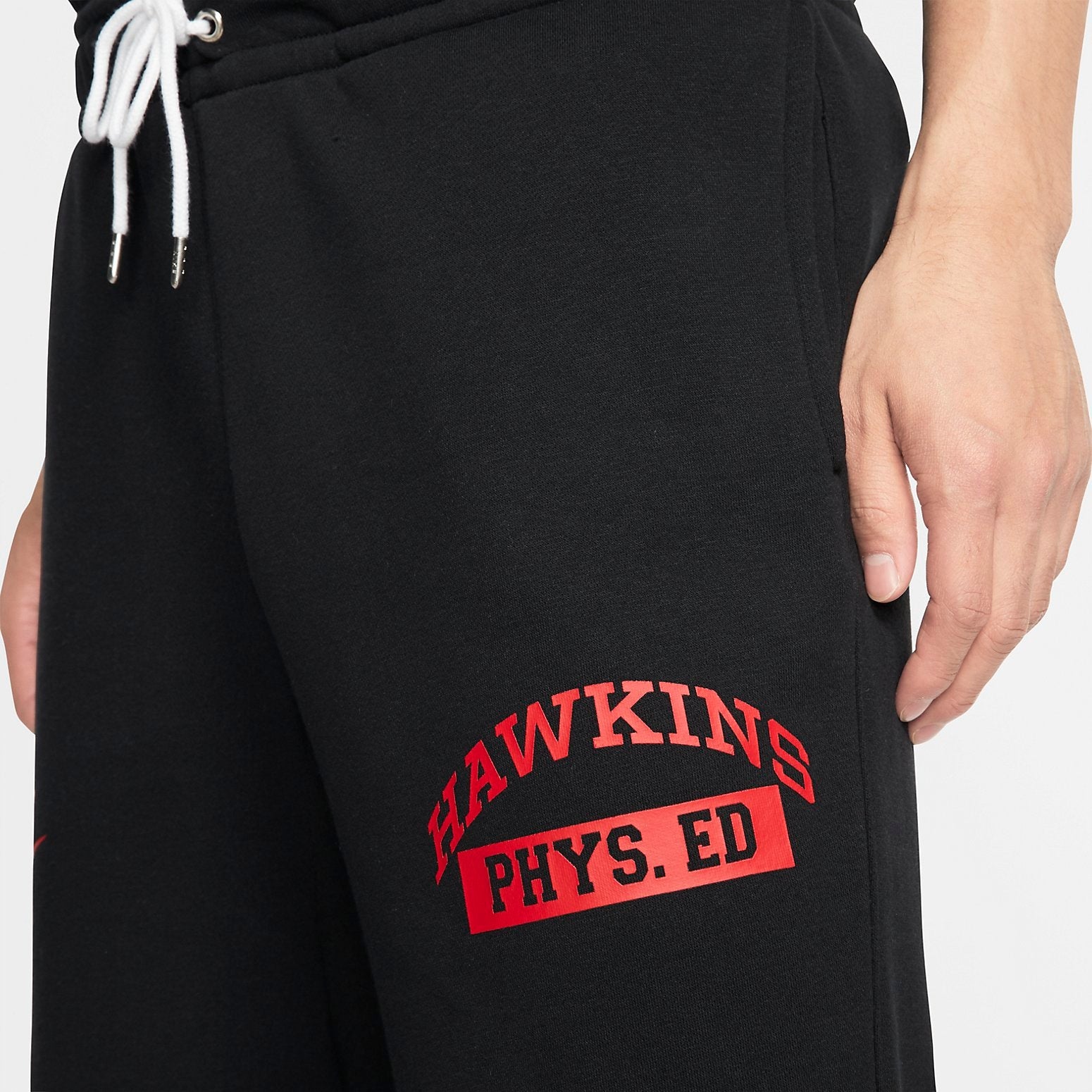 Nike X Stranger Things Sweat Pant 'Black Red' CQ3656-010 - 3