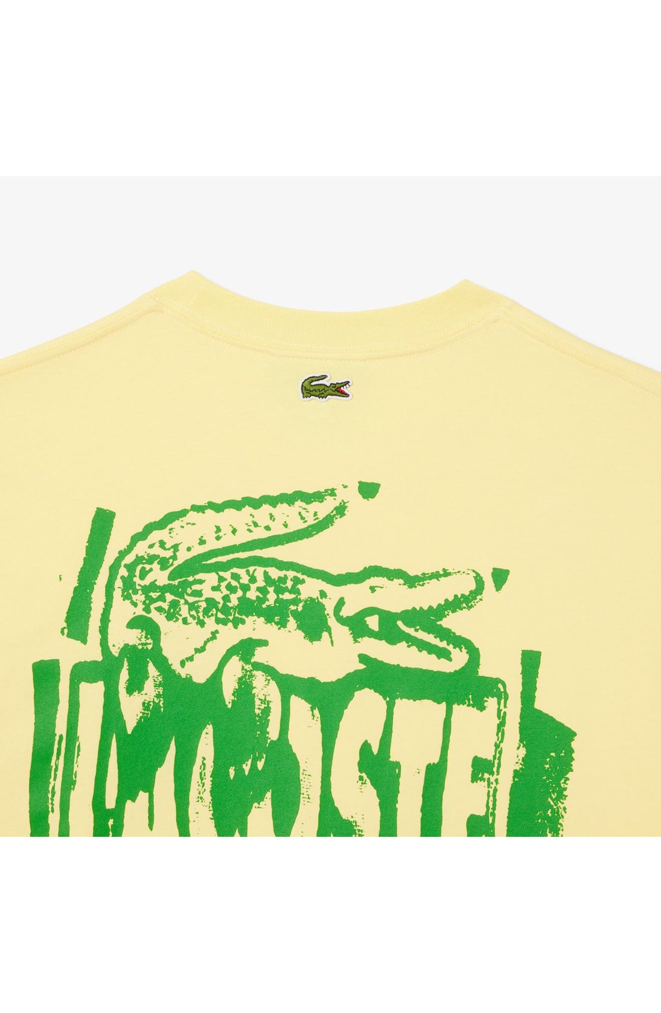 Lacoste Stencil Classic Fit Graphic T-Shirt in Gzi Yellow/Calathea at Nordstrom - 6