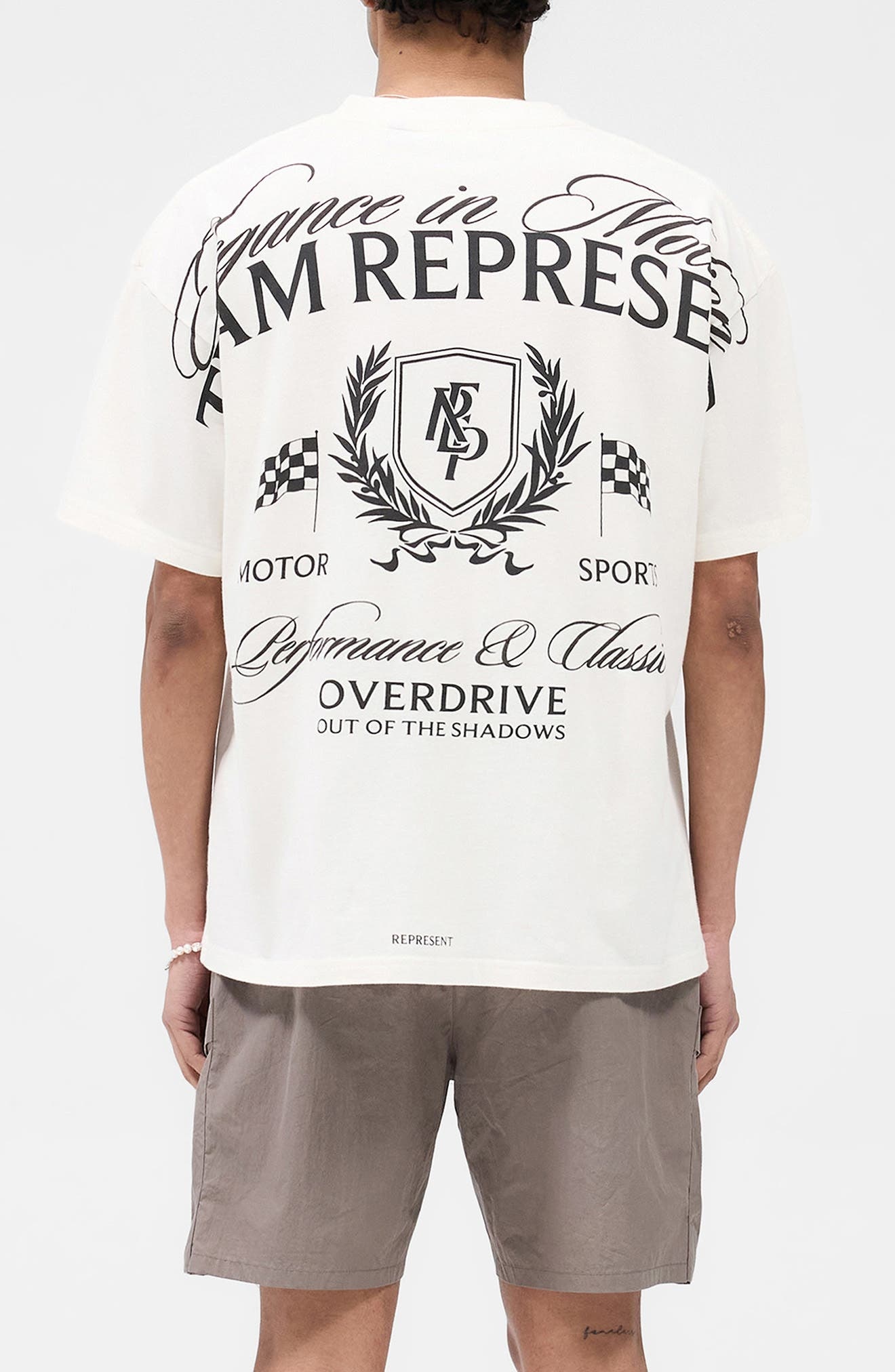 Represent Crest Oversize Graphic T-Shirt in Flat White at Nordstrom - 2