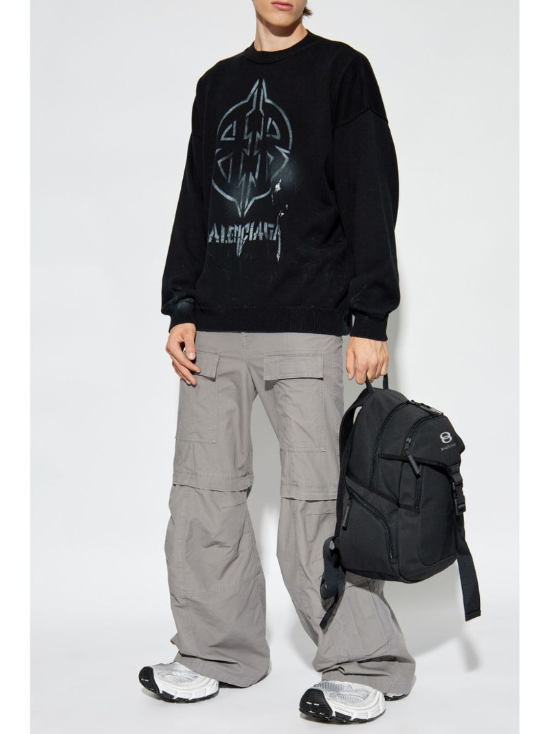 BALENCIAGA logo-print sweatshirt outlook