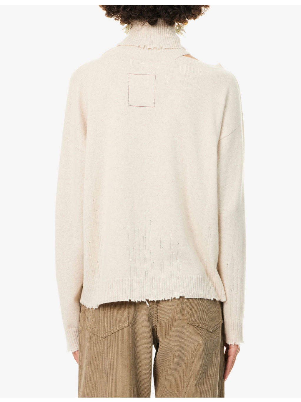 High-Neck Relaxed-fit Cashmere Top - 4