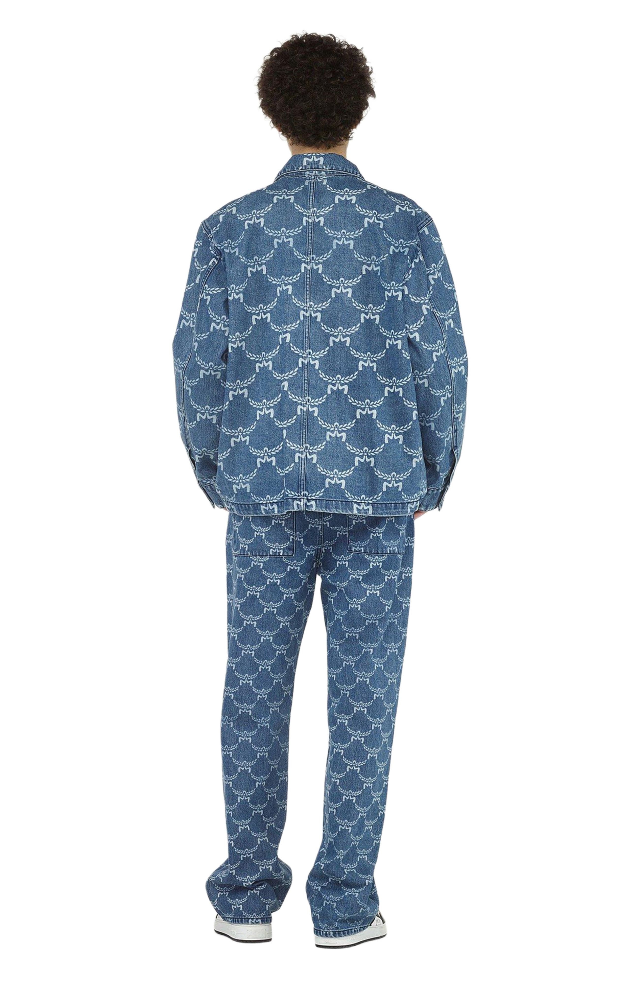 MCM Lauretos Monogram Denim Jacket in Indigo at Nordstrom - 5