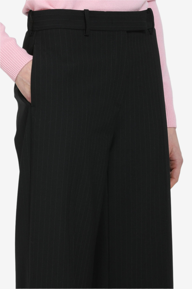 PALAZZO TROUSERS WITH STRIPED BELT LOOPS 5