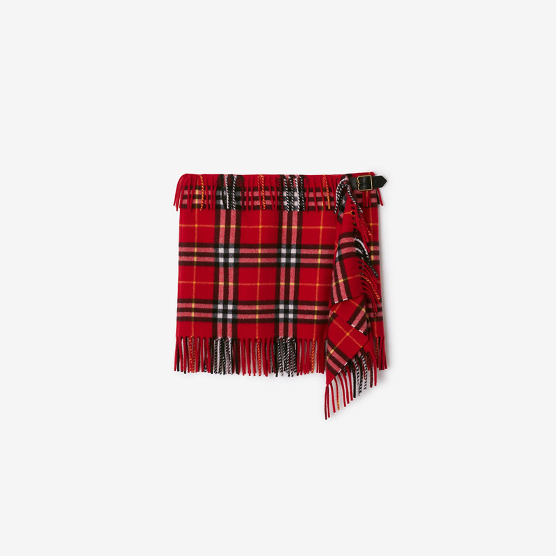 Check Wool Cashmere Mini Kilt 1