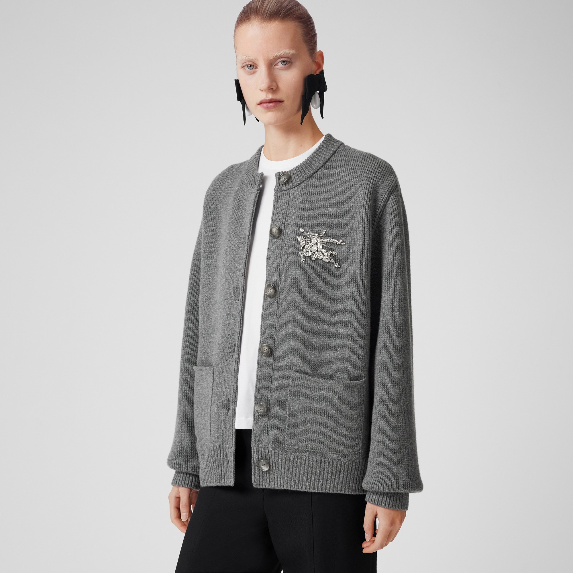 Crystal EKD Wool Cashmere Cardigan - 2