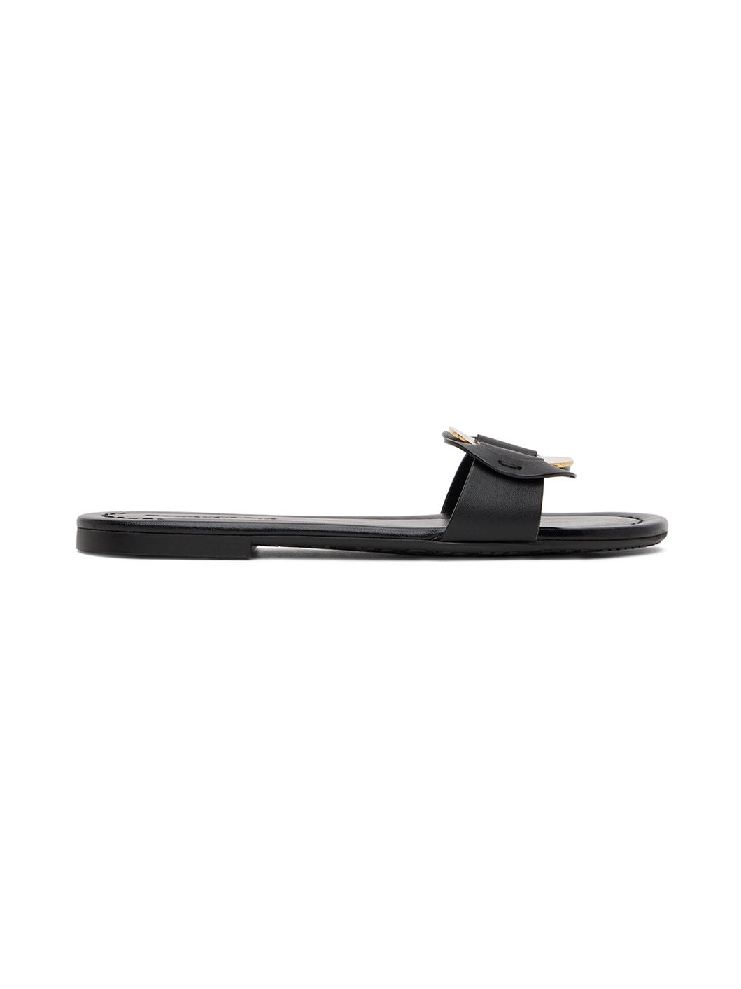 Black Chany Flat Sandals - 1