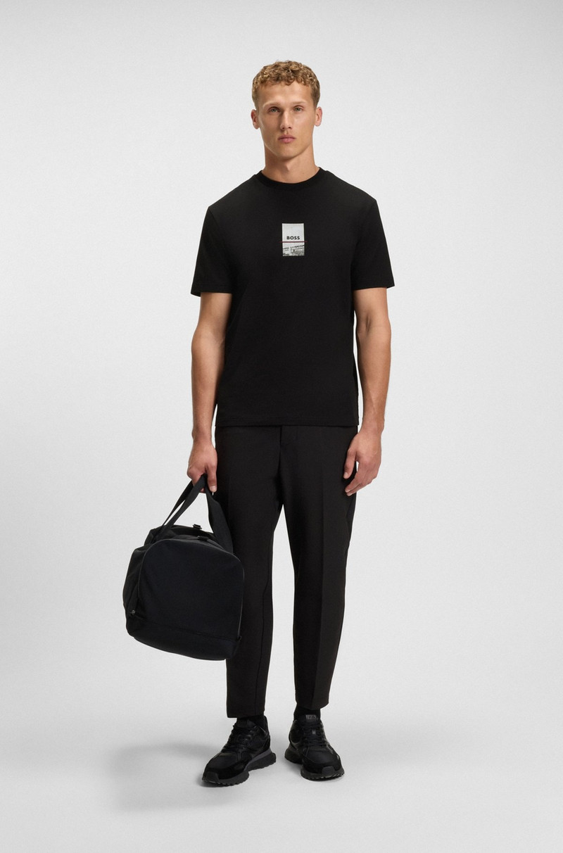 BOSS RELAXED-FIT T-SHIRT IN STRETCH COTTON WITH PHOTO PRINT outlook