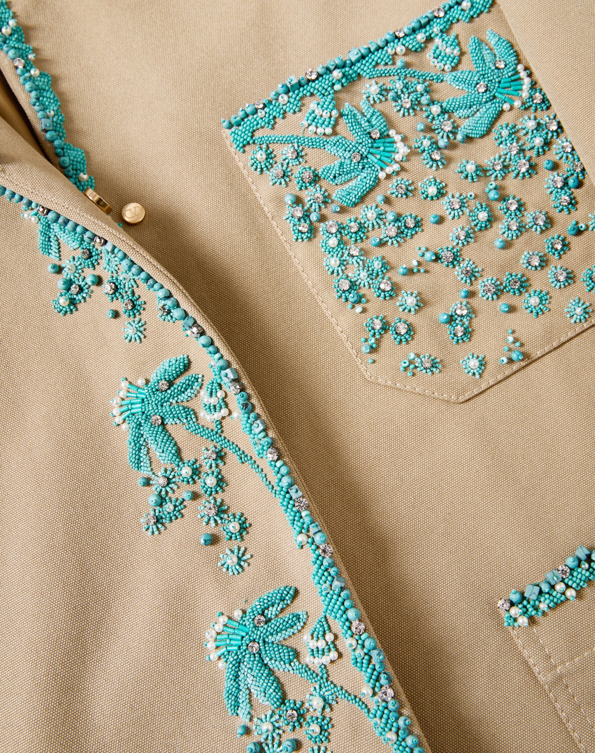 EMBROIDERED COUTURE CANVAS CABAN - 3