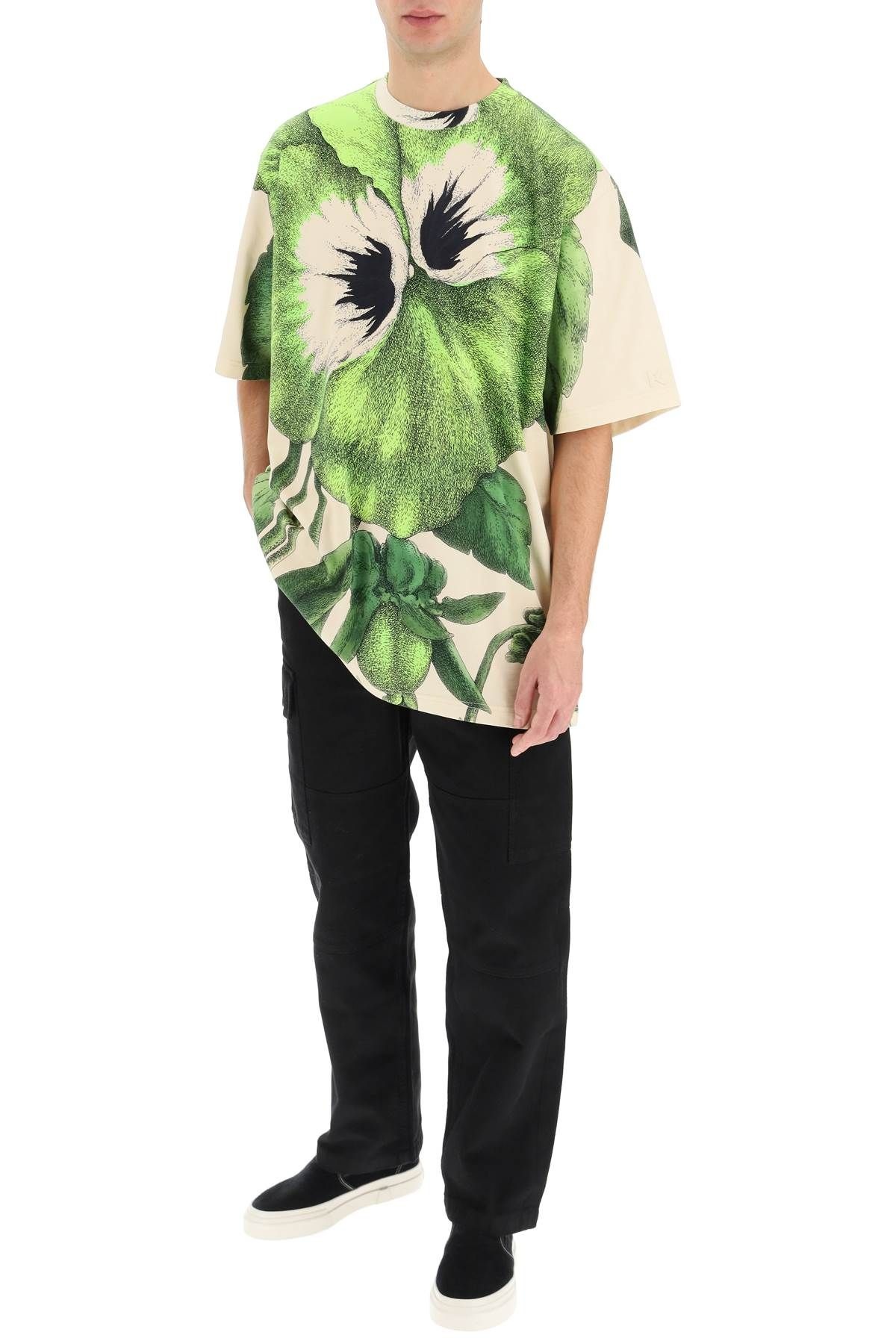 PANSY PRINT OVERSIZED T-SHIRT - 2