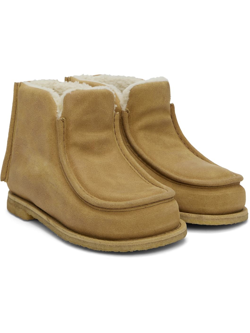 Tan Nubuck Boots - 4