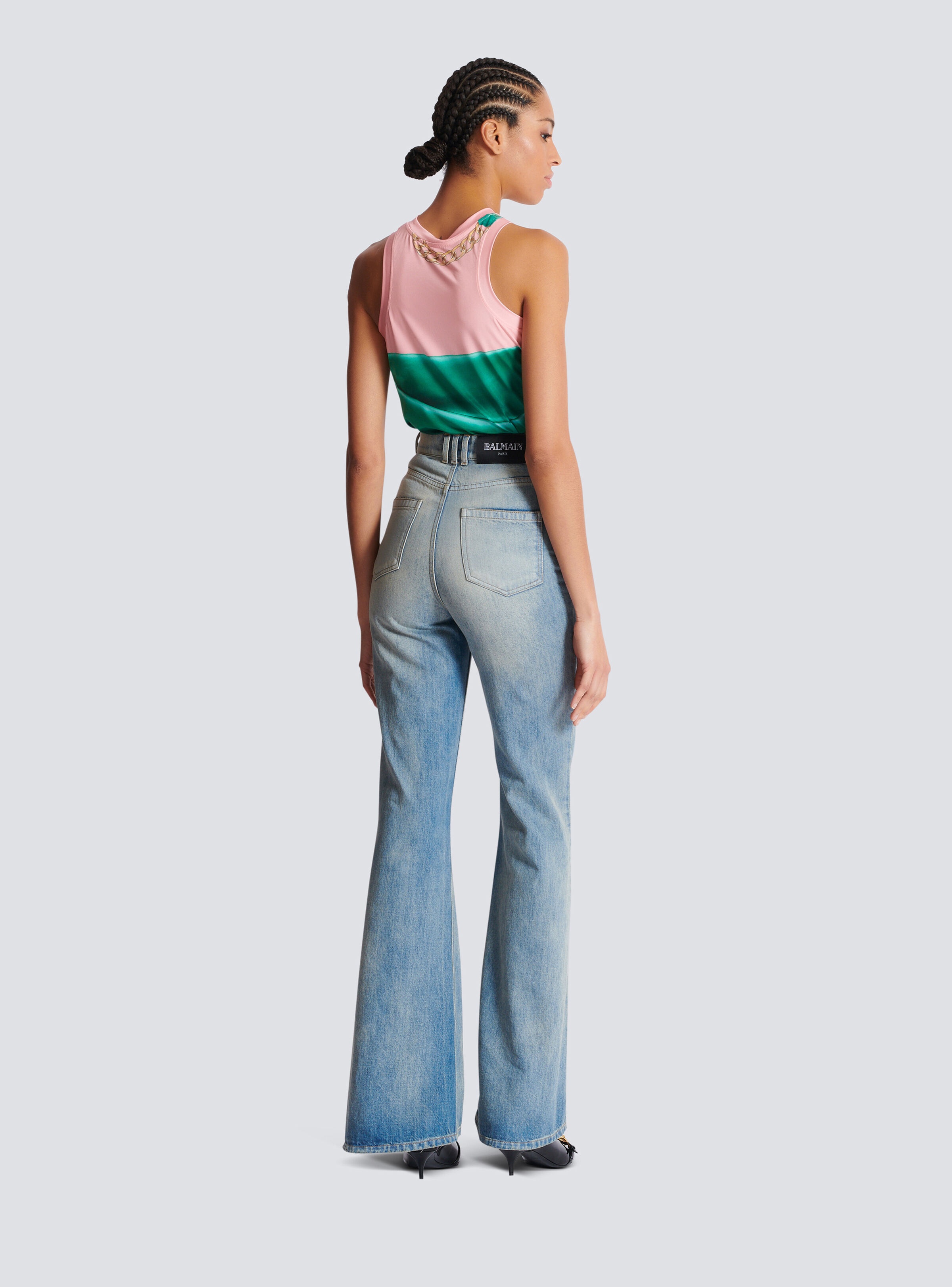 Flared-fit denim jeans - 4