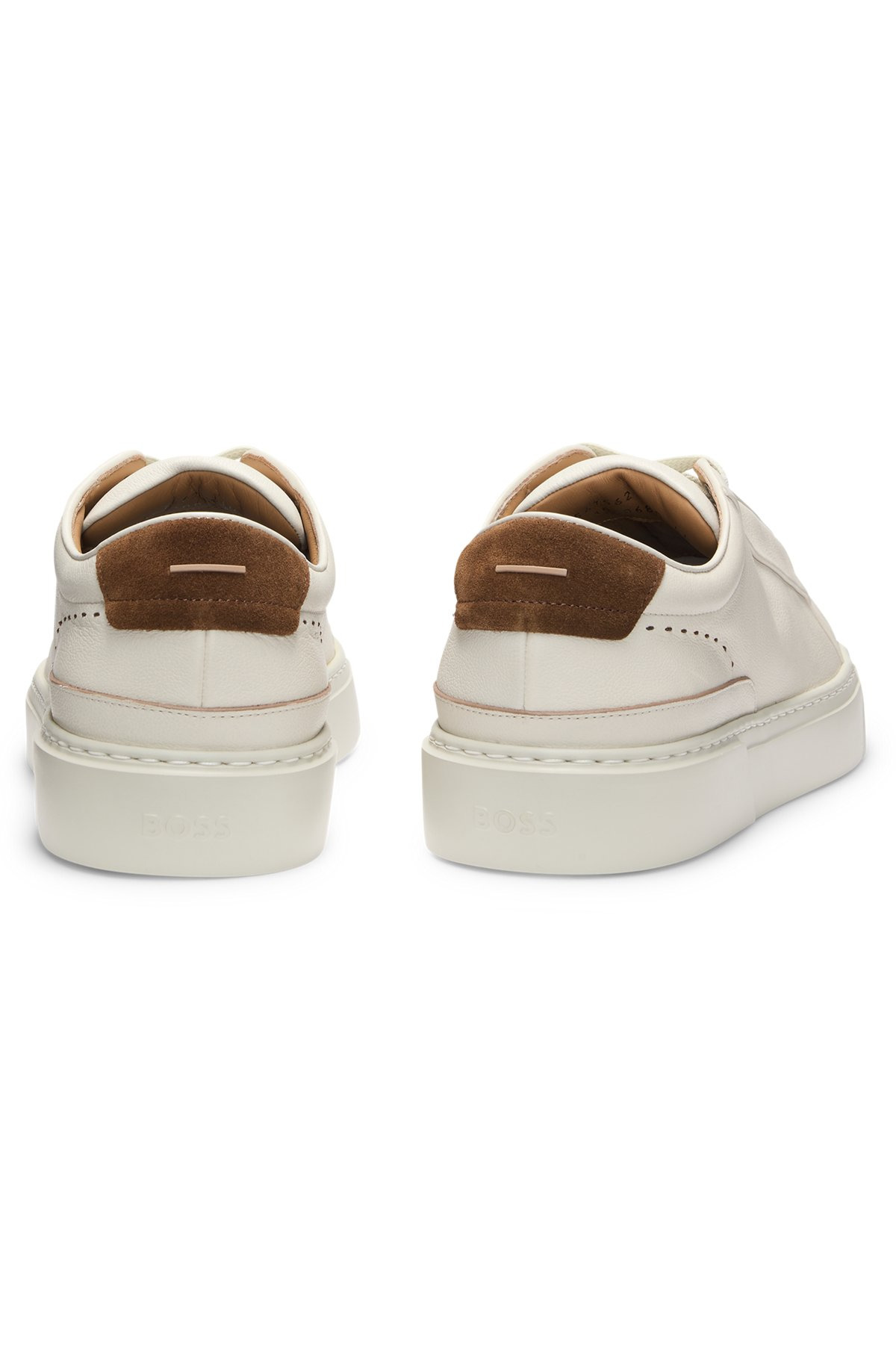 GARY LEATHER TRAINERS WITH SUEDE BACKTAB - 5