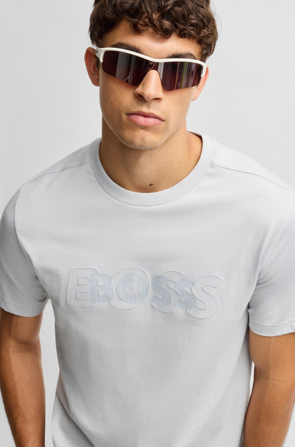 COTTON-JERSEY T-SHIRT WITH DOUBLE LOGO ARTWORK - 3