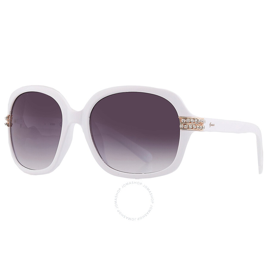 Guess Womens 59mm White Crystal Sunglasses GF0405-21W Guess GF0234 26C Rectangular Sunglasses Crystal Clear Frame  main image 4