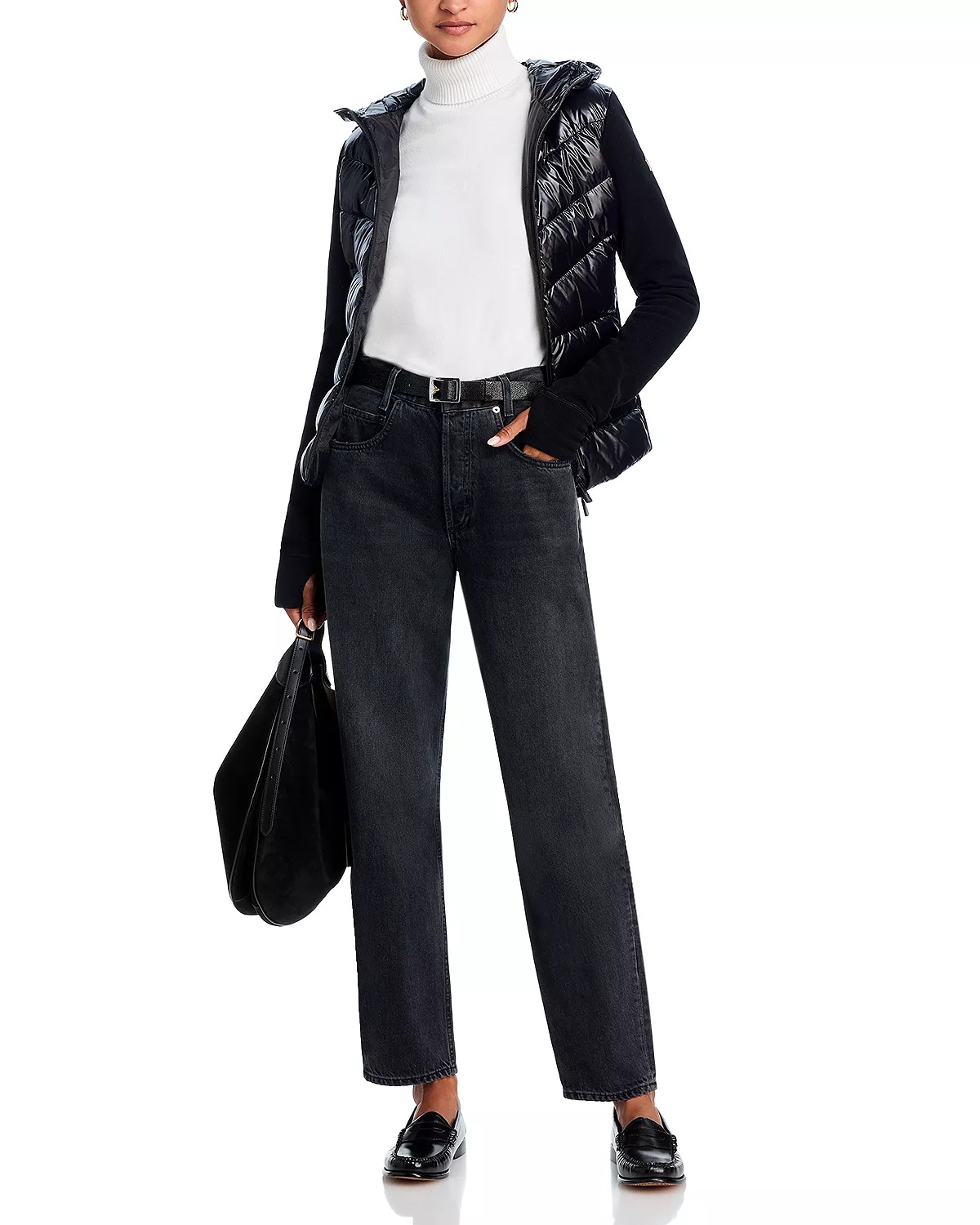Quilted Down Front Cardigan - 2