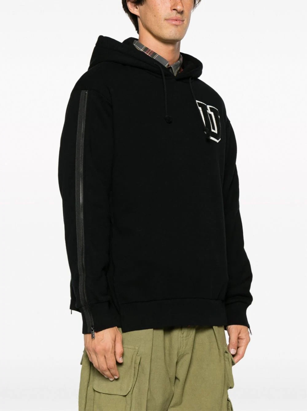 LOGO-PATCH COTTON HOODIE - 3