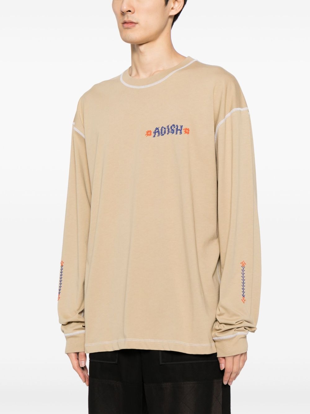 Tatreez logo-embroidered cotton T-shirt - 3