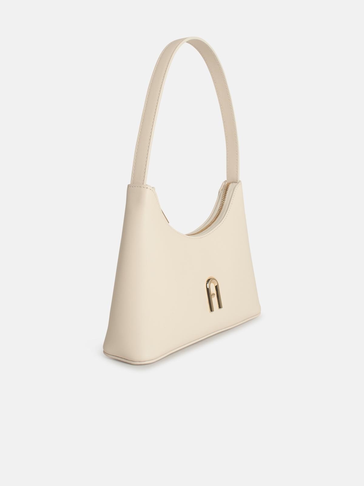 'DIAMANTE' CREAM LEATHER MINI BAG - 2