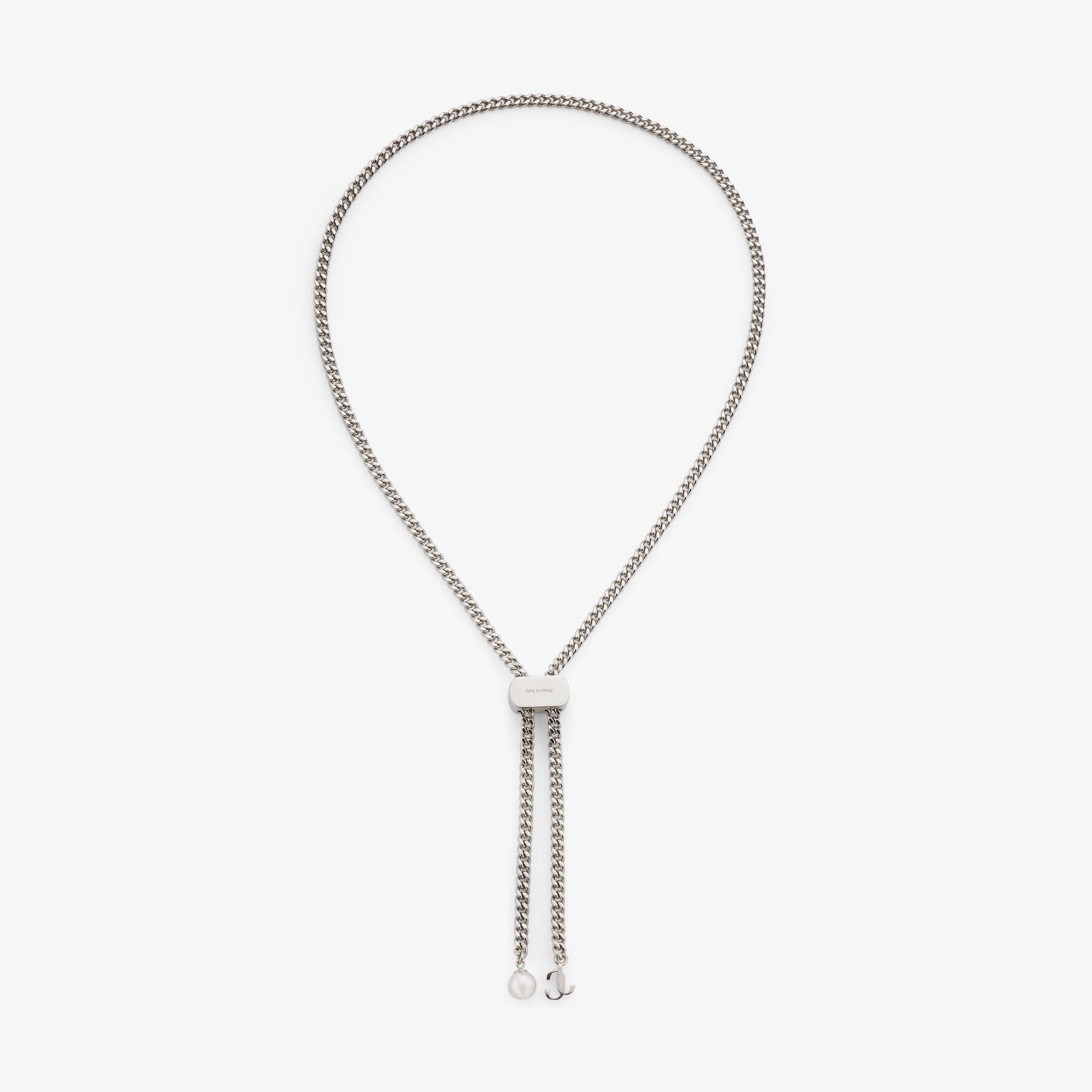 Bon Bon Necklace
Silver-Finish Metal Necklace with Pearl and JC Charm - 6