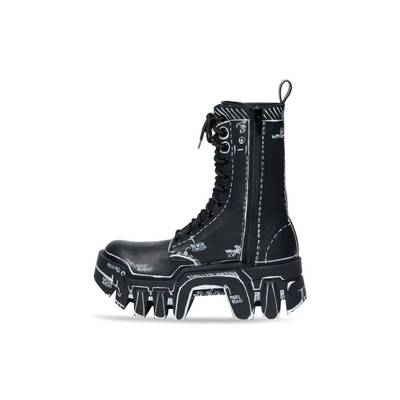 BALENCIAGA Women's Bulldozer Lace-up Boot  in Black outlook