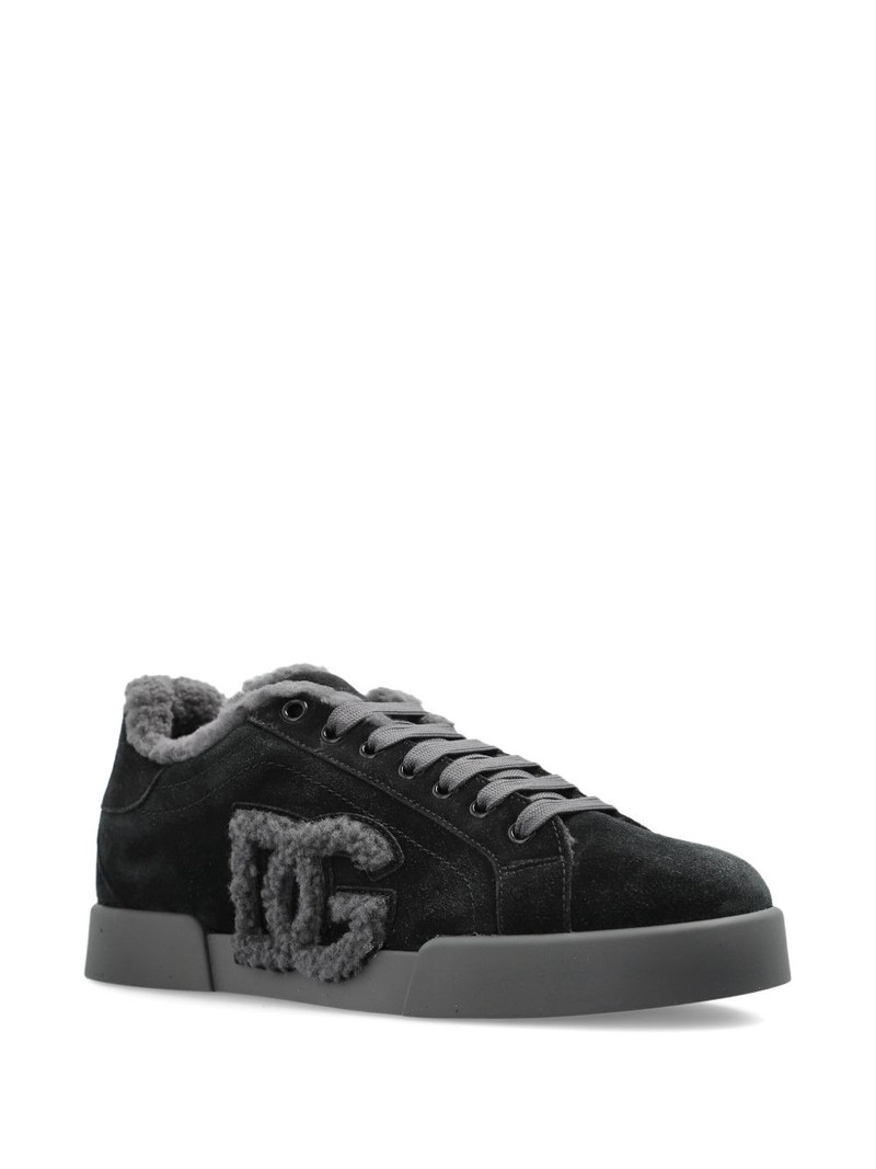 Dolce & Gabbana logo-detail suede trainers outlook