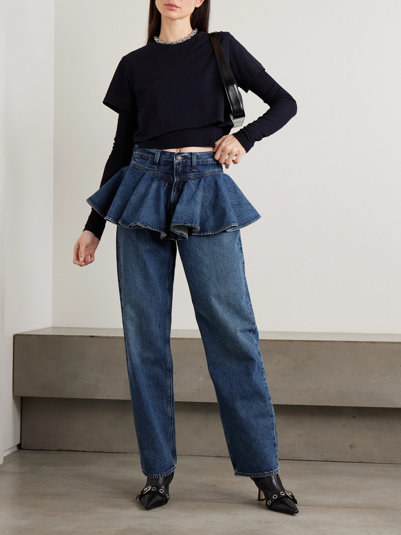 AGOLDE Peplum High-rise Barrel-leg Jeans outlook