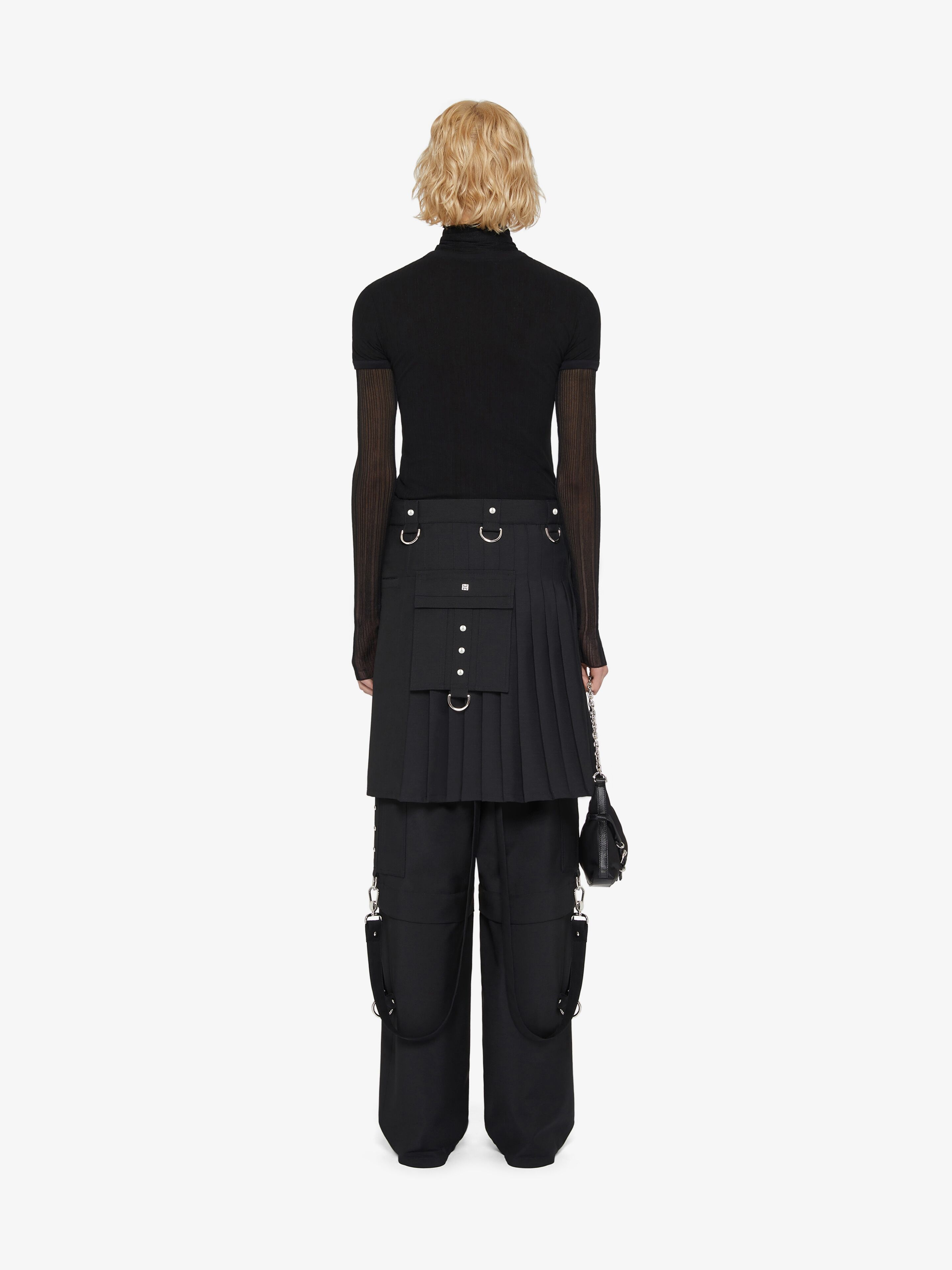 ミニスカート Givenchy Twill Cargo Kilt Skirt Givenchy KILT SKIRT IN WOOL AND MOHAIR | REVERSIBLE