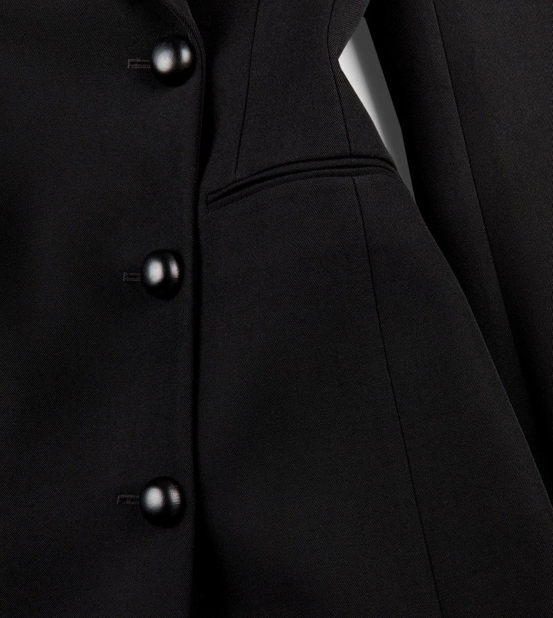 BLAZER IN WOOL - BLACK 4