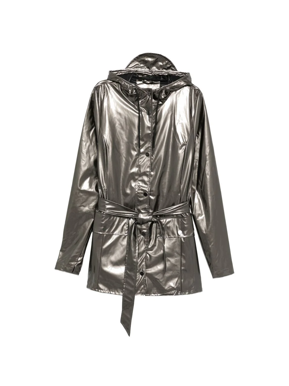 Curve belted hooded jacket - 1