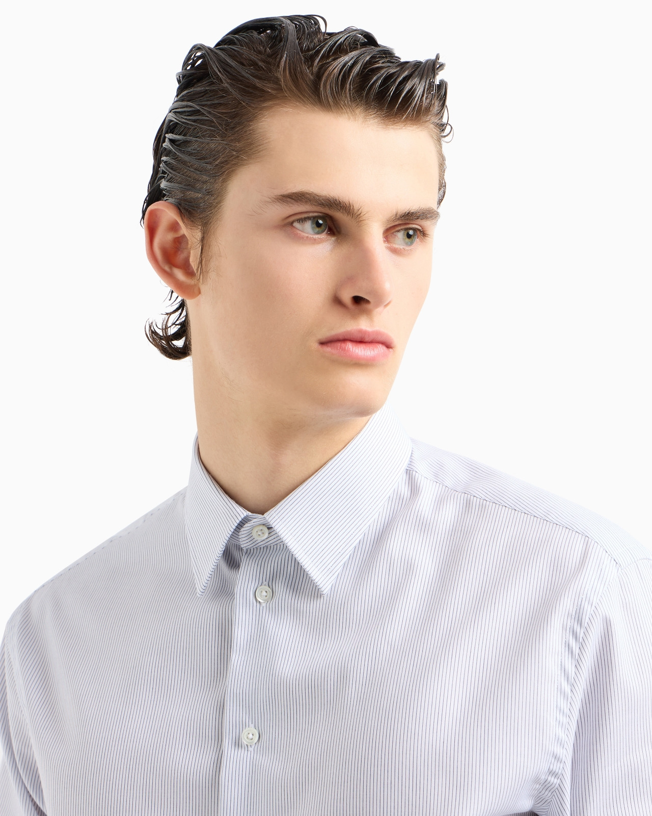 No-iron striped cotton shirt - 5
