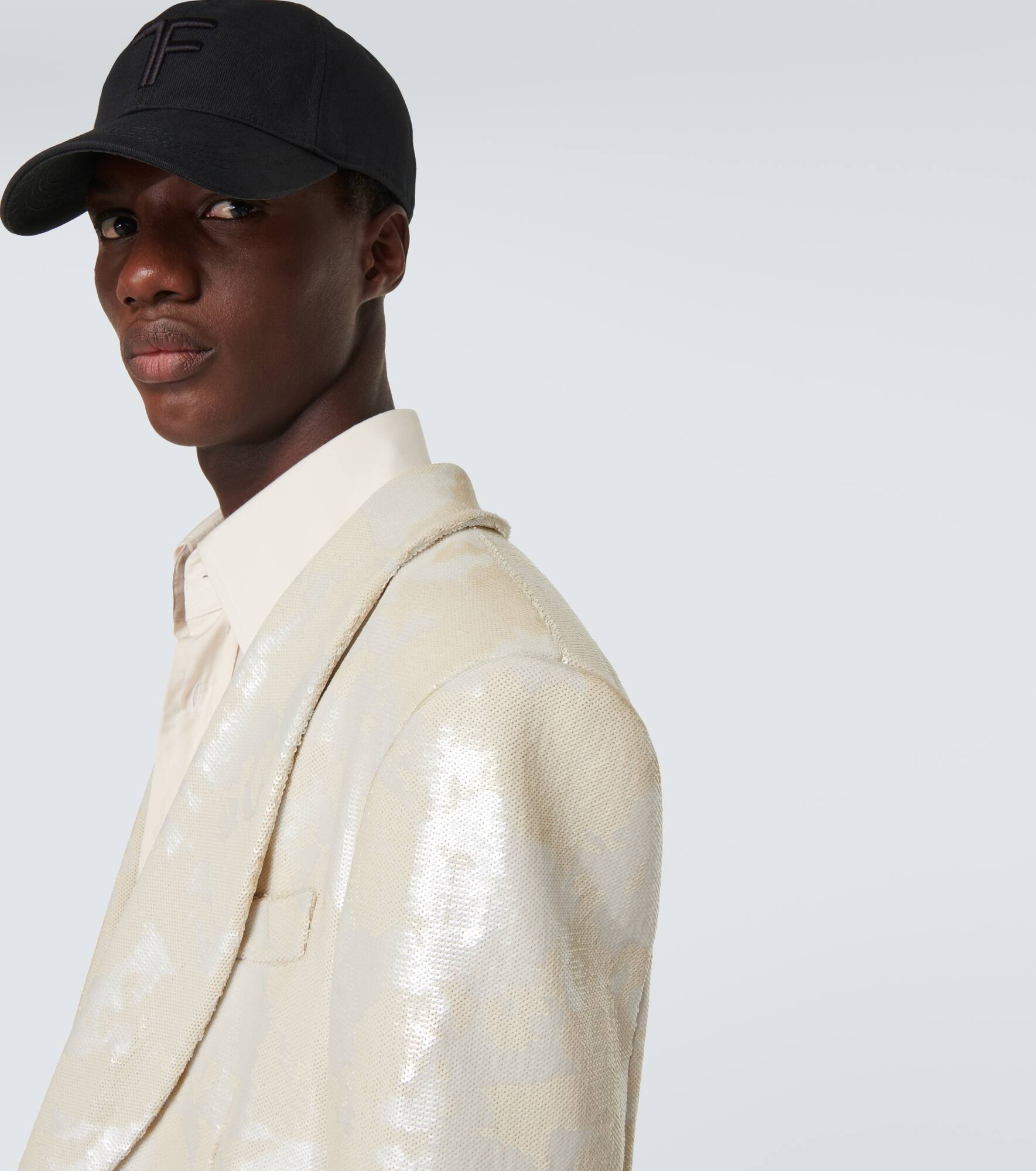 Embroidered canvas and leather cap - 2