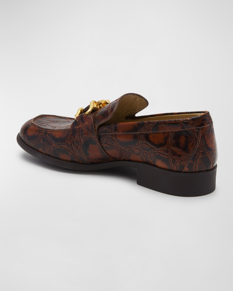 Monsieur Croco Bit Slip-On Loafers 4