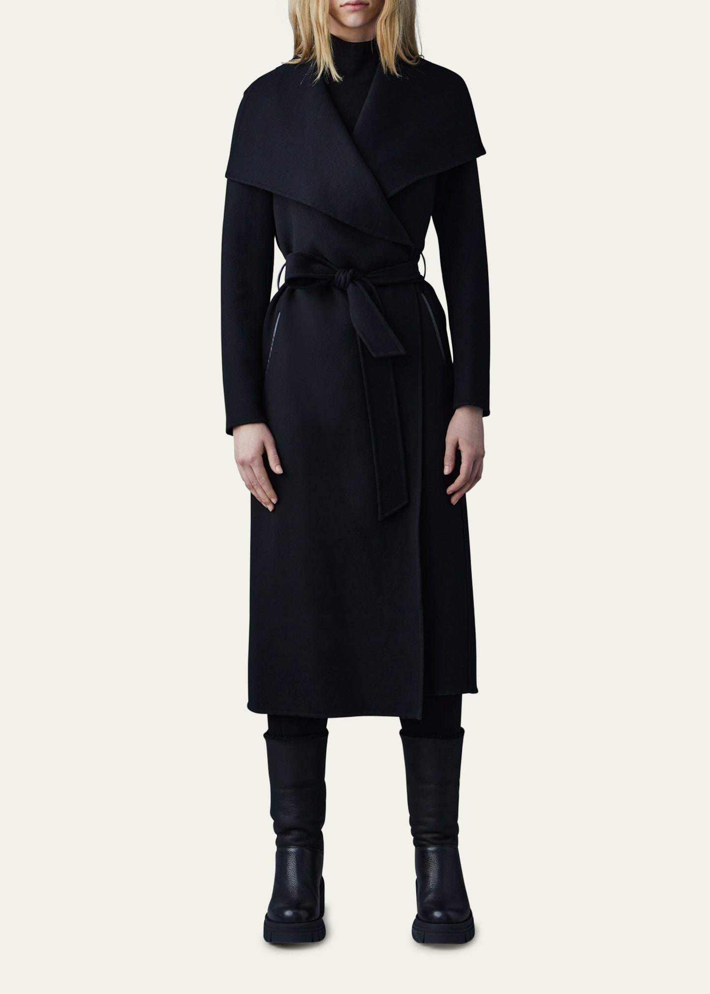 Mai Wool Belted Wrap Coat - 2