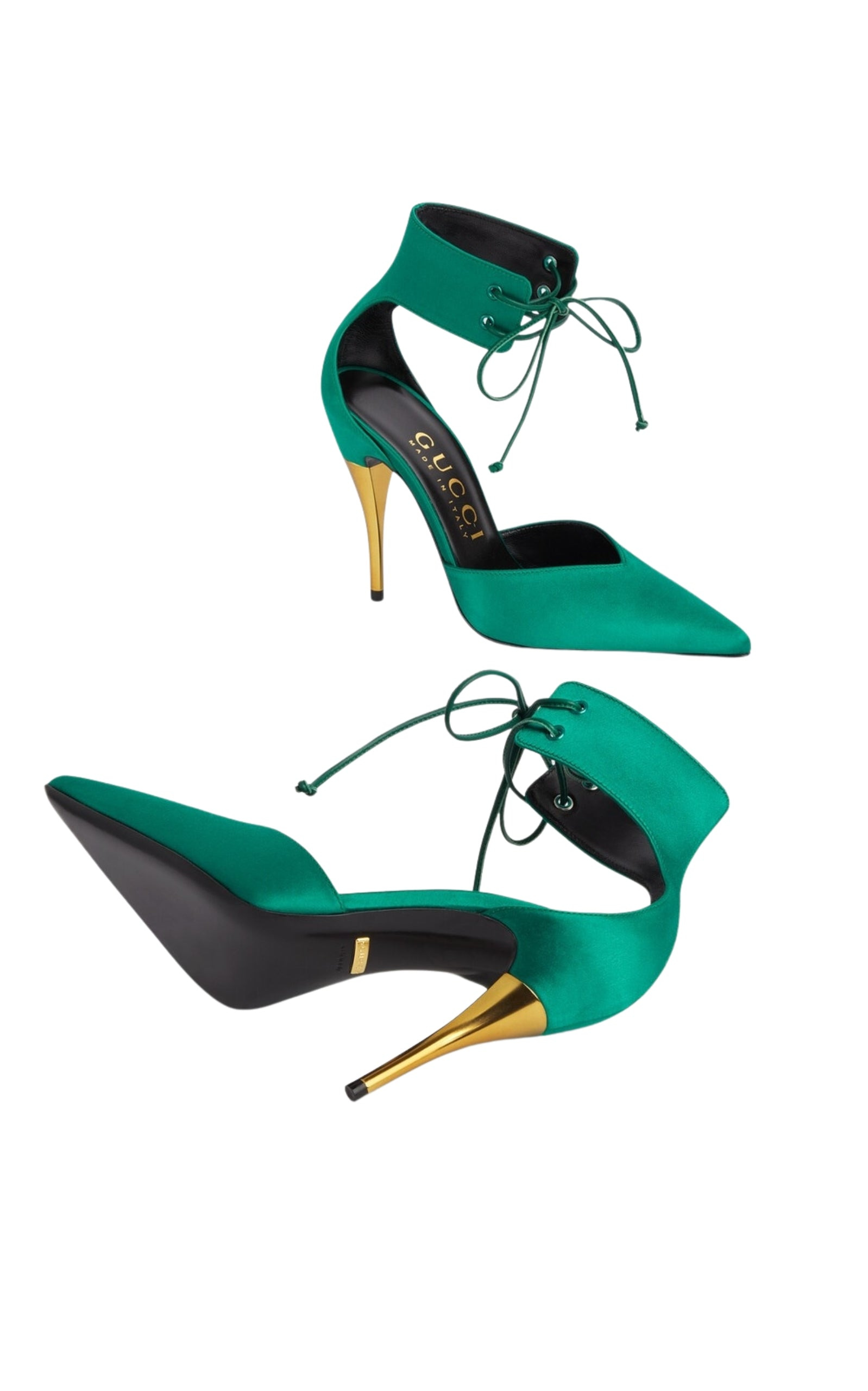 Lace-up satin Pump - 6