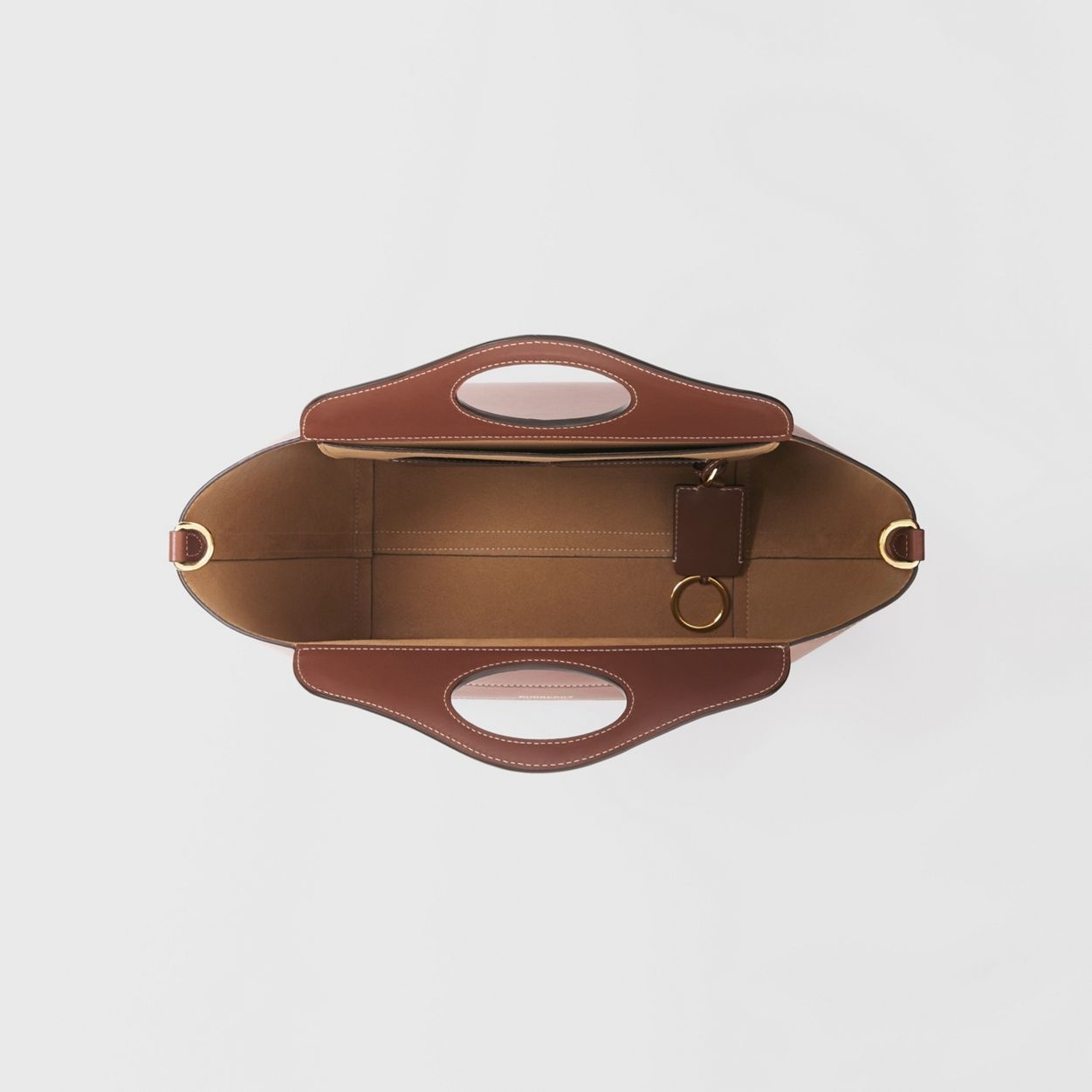 Small Leather Soft Pocket Tote - 5