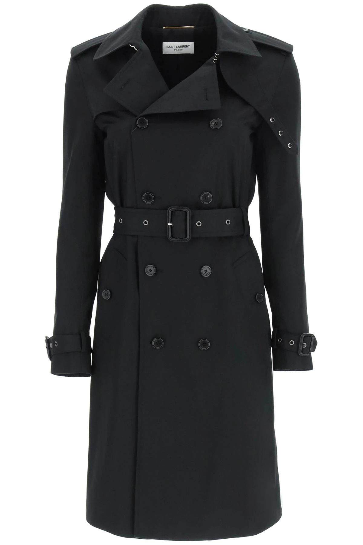 GABARDINE MIDI TRENCH COAT - 1