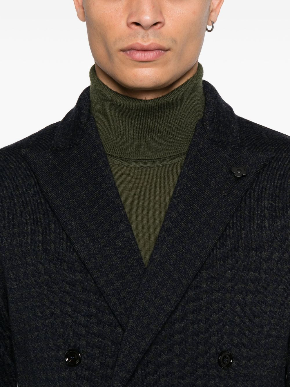 houndstooth double-breasted jacket - 5