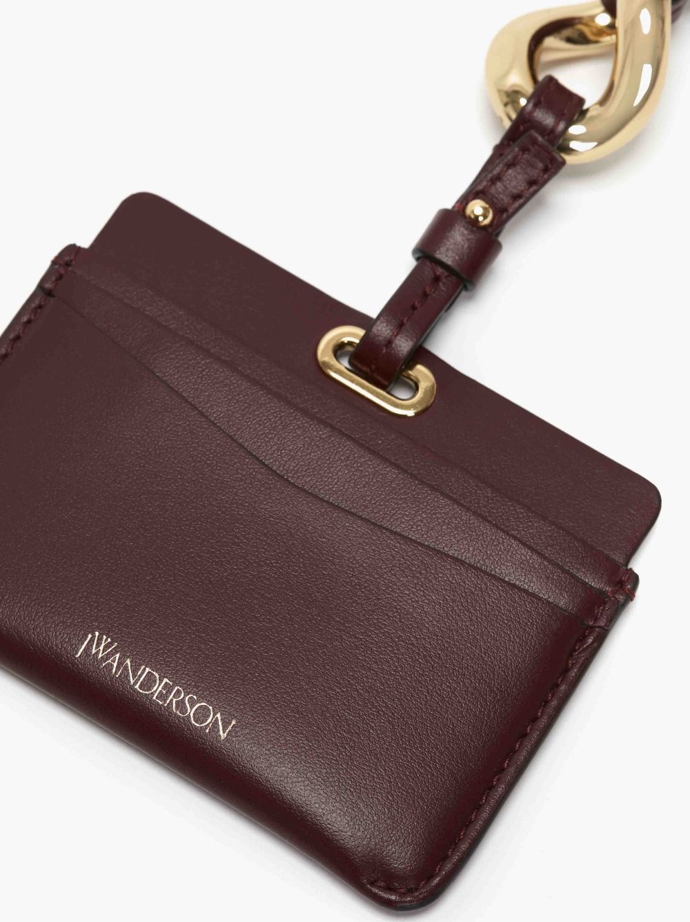LEATHER CARDHOLDER WITH CHAIN LINK STRAP - 4