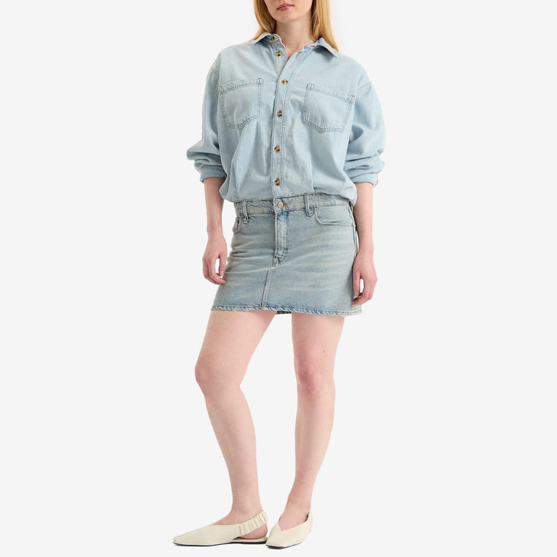 GOOD AMERICAN Good American Denim Shirt Dress outlook