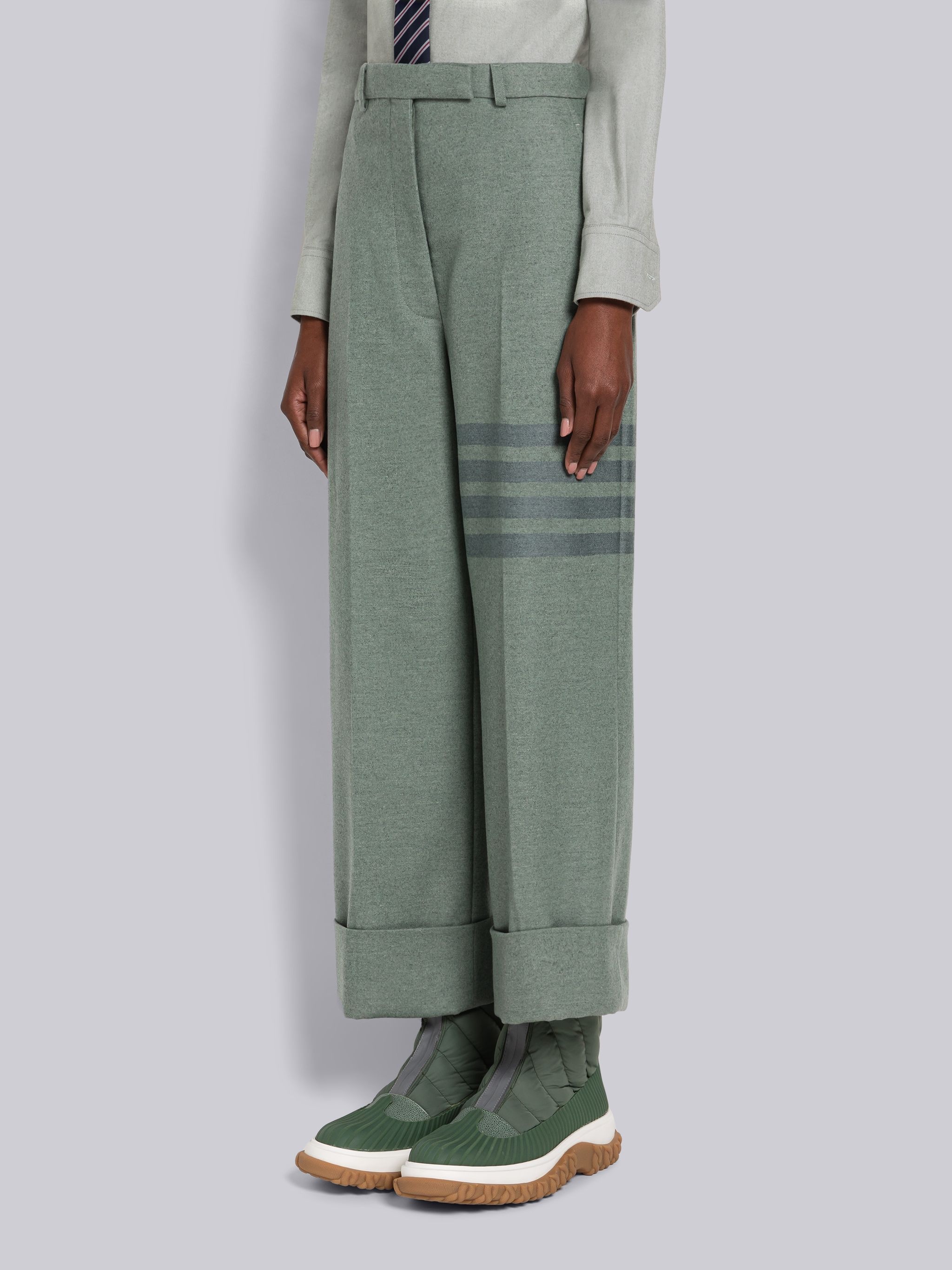 Flannel 4-Bar Straight Leg Trouser - 2