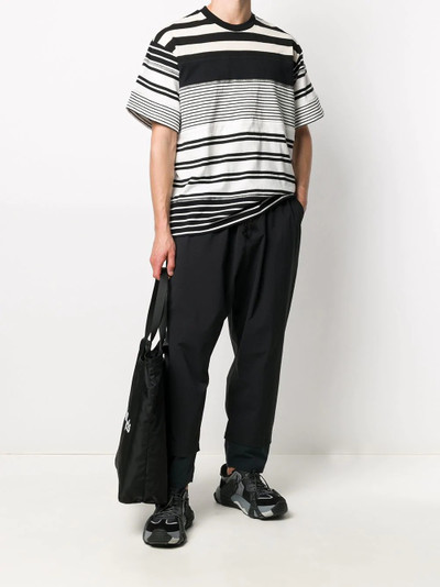 White Mountaineering two-tone drop-crotch sarouel trousers outlook