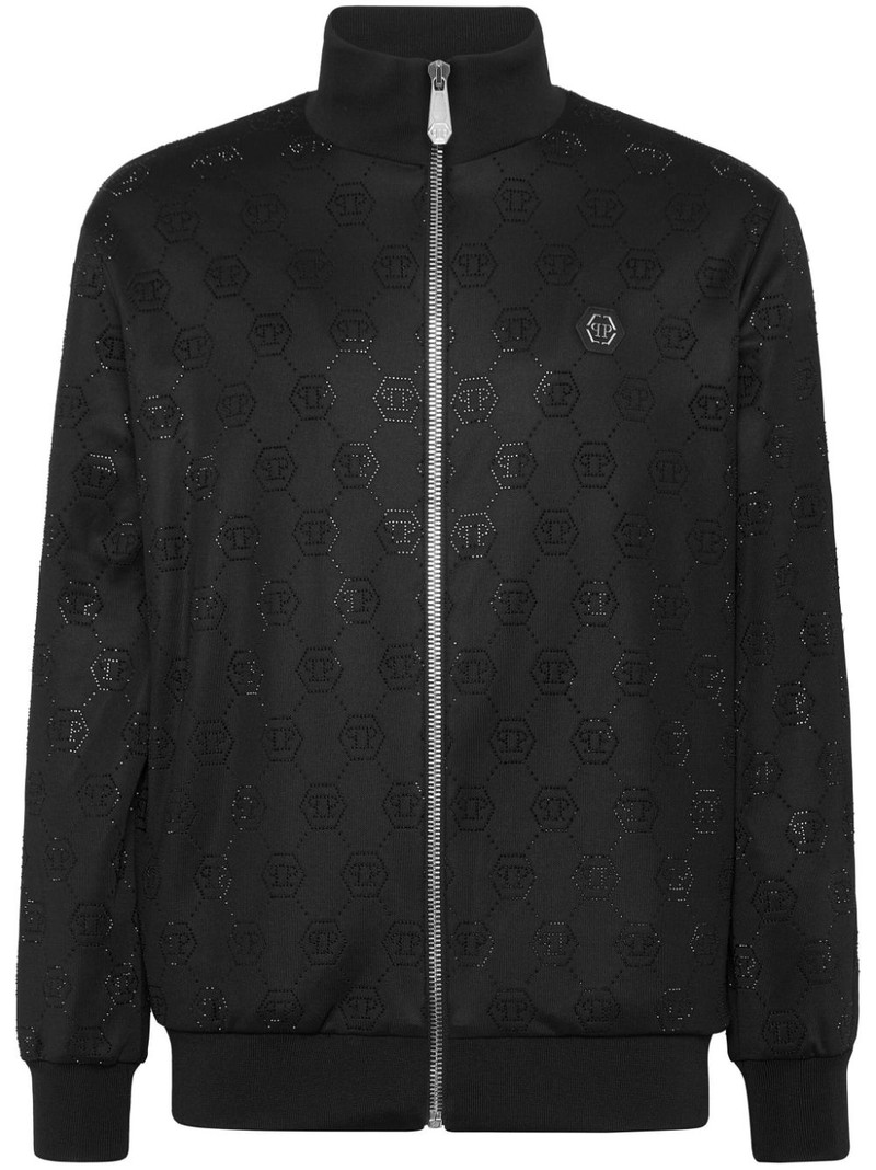 monogram-embellished jacket 1