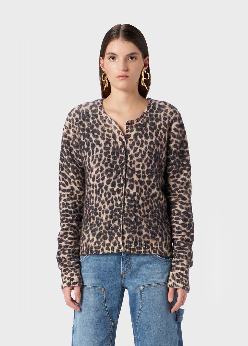 ALPACA BLEND CARDIGAN WITH LEO PRINT 3